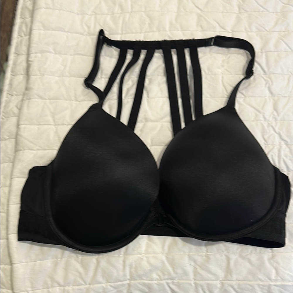 PINK Victoria’s Secret Wear Everywhere Push up Strappy Black Bra